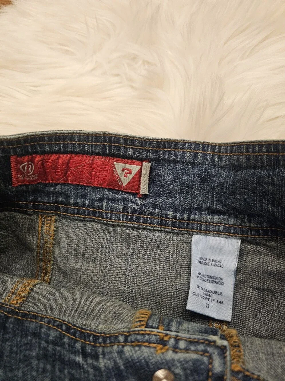Vintage Guess Low Classic Dark Wash Denim Mini Skirt & Cropped Hoodie Set